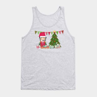 Space Corgi celebrates Christmas! - The Cool Astronaut Puppy! Tank Top